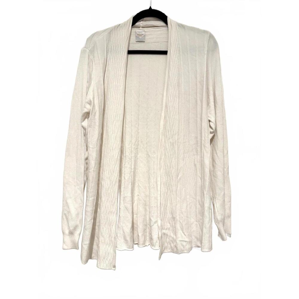 Northern Angel sz M white soft open front cardigan NO SZ TAG #1694